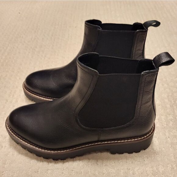 Brand New NWOT Caslon Miller Chelsea Black Leather Boots. Size 9, never worn. - Picture 15 of 16